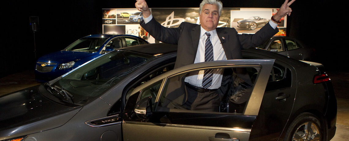 Jay Leno with a Chevy Volt
