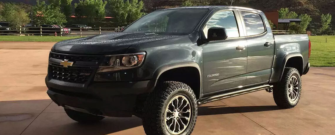 Chevy Colorado parked in the mountains