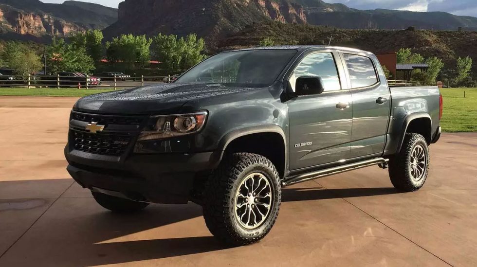 Chevy Colorado parked in the mountains