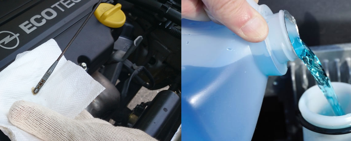 Windshield Wiper Fluid and Oil Check