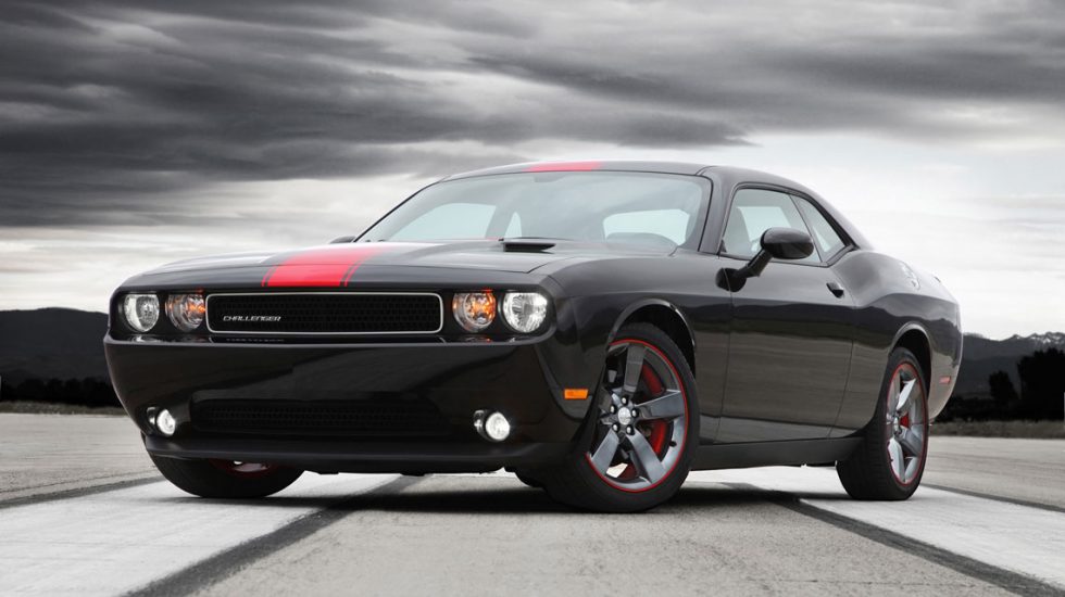 Dodge Challenger on an empty road