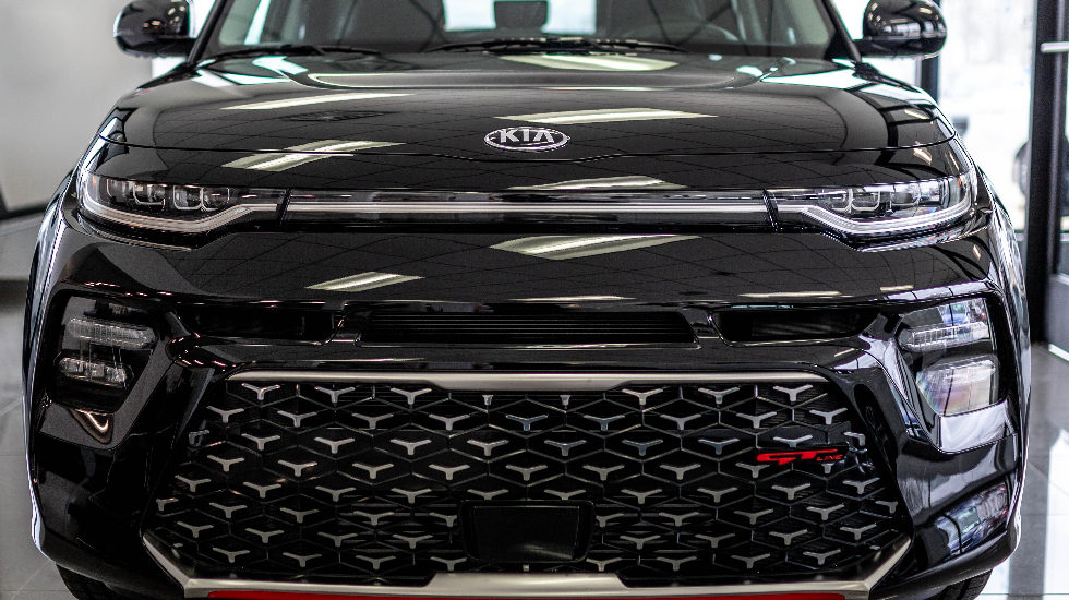 Newly redesigned front grille on the 2020 Kia Soul