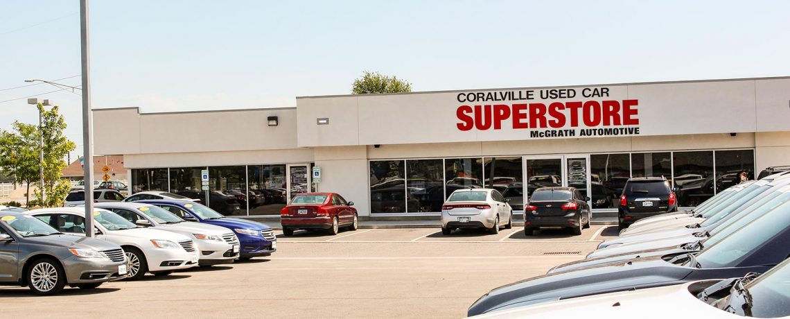 Coralville Used Car Superstore building facade